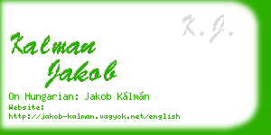 kalman jakob business card