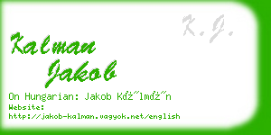 kalman jakob business card